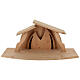 Natural wood Altea stable for 13 cm Val Gardena Nativity Scene s1