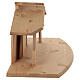 Capanna Altea legno naturale per presepe 13 cm Val Gardena s4