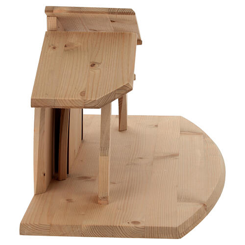 Altea natural wood stable for nativity scene 13 cm Val Gardena 4