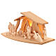Complete Aram Nativity Scene with LED-lit Val Gardena wooden stable 30x30x60cm, 13 cm characters s3