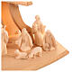 Complete Aram Nativity Scene with LED-lit Val Gardena wooden stable 30x30x60cm, 13 cm characters s4