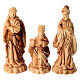 Olive wood Nativity stable from the Holy Land with bark, set of 12, 18x40x20 cm s3