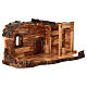 Olive wood Nativity stable from the Holy Land with bark, set of 12, 18x40x20 cm s7