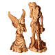 Olive wood stable with Nativity Scene 12 pcs, bark, Holy Land 18x40x20 cm s5