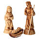 Olive wood Nativity stable from the Holy Land, 18x25x10 cm, with 12 cm figurines s2
