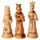 Olive wood Nativity stable from the Holy Land, 18x25x10 cm, with 12 cm figurines s3