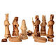 Capanna Natività legno d'ulivo Terrasanta 18x25x10 cm presepe 12 cm s7