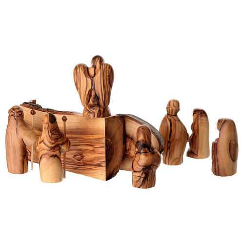Resurrección de Cristo con tumba 8 piezas madera de olivo Tierra Santa 10