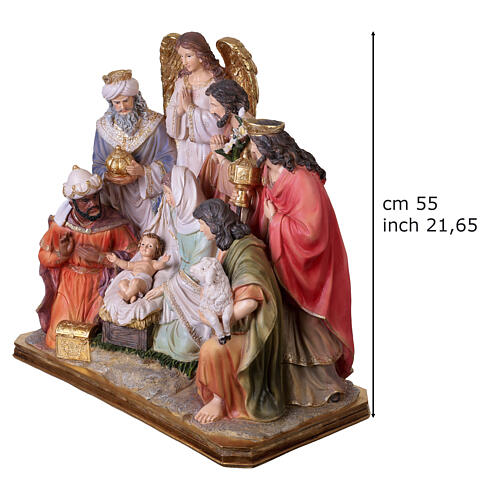 Crèche scène de la Nativité en résine 55 cm 3