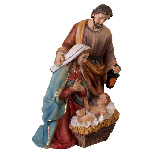 Nativity statue in hand-painted resin, 20 cm 3