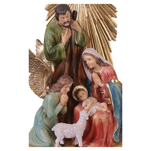 Nativity statuette with Holy Spirit in resin, 35x20x15 cm 2
