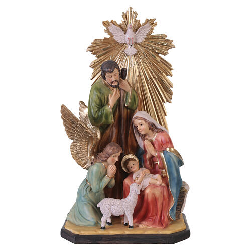 Statuetta per presepi Natività e Spirito Santo in resina 35x20x15 cm 1