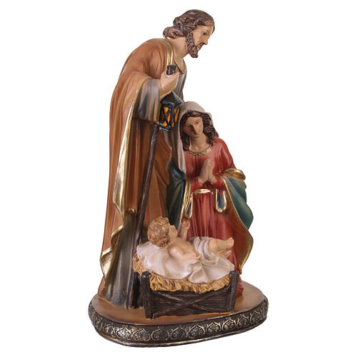 Natividad 30 cm resina pintada a mano única escena 3