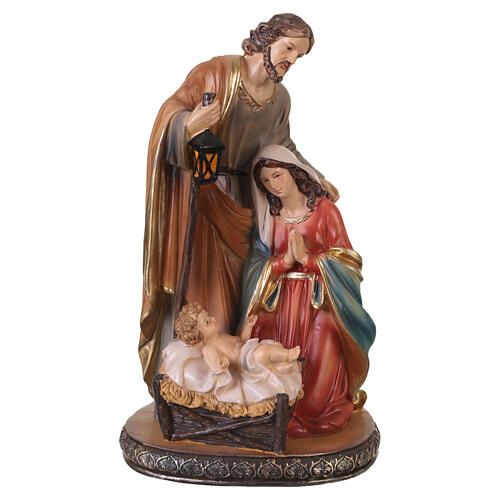 Nativité 30 cm en résine peinte à la main, scène unique 1