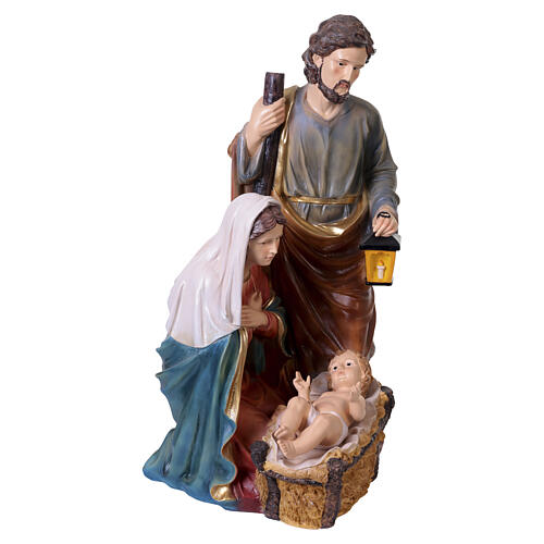 Crèche en résine avec statue de la Nativité 80 cm 5
