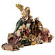 Estatua resina colorida Natividad con Reyes Magos 20 cm s4