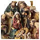 Statua resina colorata Natività con Re Magi 20 cm s2
