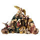 Colored resin statue Nativity with Three Kings 20 cm s1