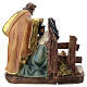 Colourful resin Nativity with seated lamb, 20x20x8 cm s5