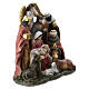 Complete Nativity Scene statue in resin, 15x15x7 cm s4