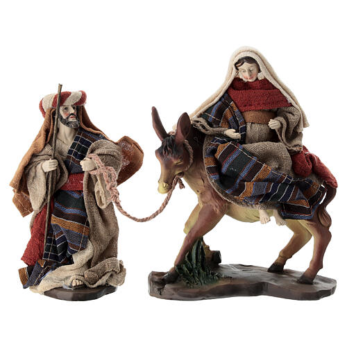 Joseph and Mary seeking accommodation for 15 cm Easter Creche, resin 1