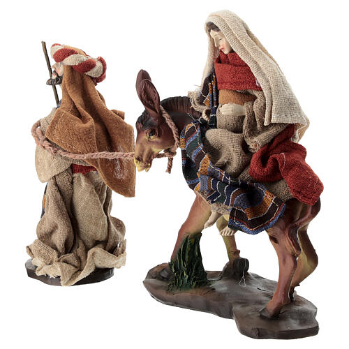 Saint Joseph et Marie cherchent un logement 15 cm crèche de Pâques résine 5