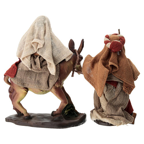 St Joseph and Mary seeking lodging 15 cm Easter nativity scene resin 6