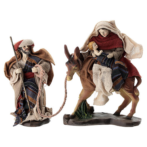 Fuite en Égypte résine 15 cm crèche de Pâques 1