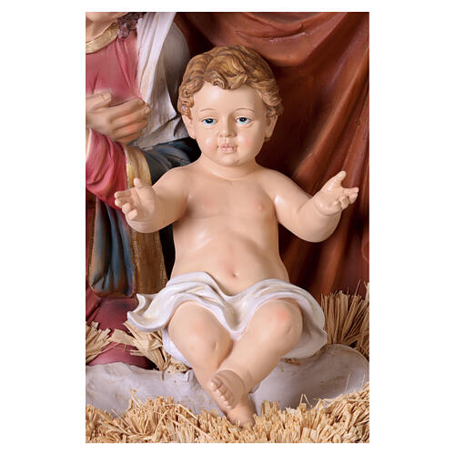 Statua della Sacra Famiglia in resina presepe 120cm 3