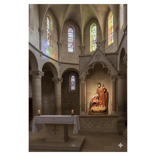 Statua della Sacra Famiglia in resina presepe 120cm 6