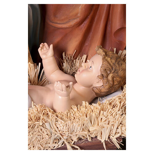 Statua della Sacra Famiglia in resina presepe 120cm 10