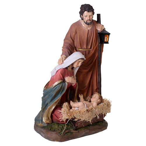 Statua della Sacra Famiglia in resina presepe 120cm 14