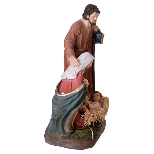 Statua della Sacra Famiglia in resina presepe 120cm 18