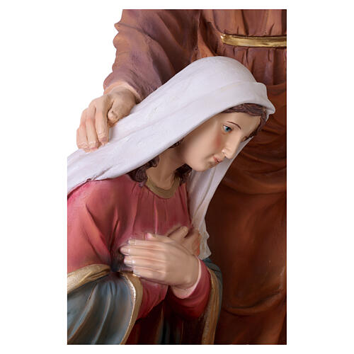 Statua della Sacra Famiglia in resina presepe 120cm 19