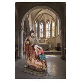 Nativité en résine avec mangeoire 150 cm