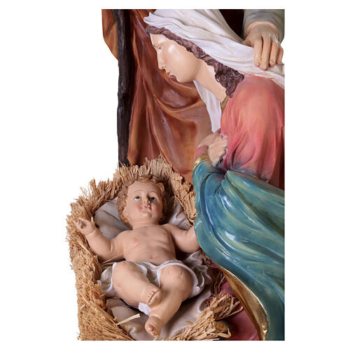 Statua della Natività con mangiatoia di 150cm in resina 13