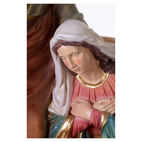Nativity Holy Family statue with manger, 150 cm, resin 8