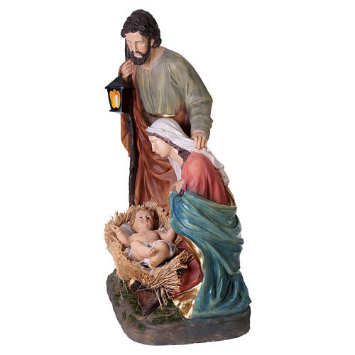 Nativity Holy Family statue with manger, 150 cm, resin 14