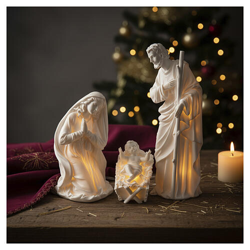Raffigurazione della Natività con illuminazione 55cm 2