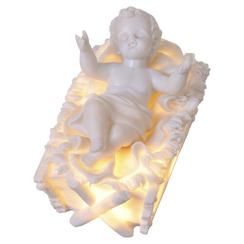Raffigurazione della Natività con illuminazione 55cm 4