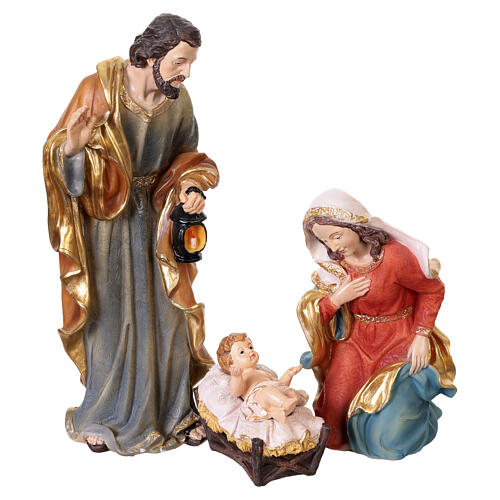 Set presepe 11 personaggi in resina con Natività completa 30 cm 2