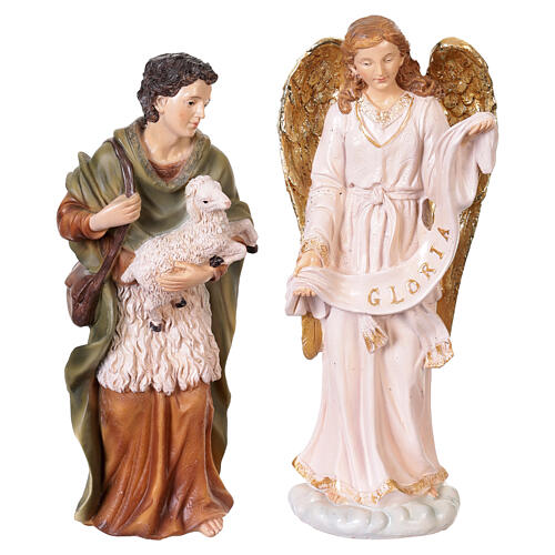Set presepe 11 personaggi in resina con Natività completa 30 cm 4