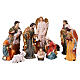 Set presepe 11 personaggi in resina con Natività completa 30 cm s1