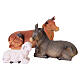 Set presepe 11 personaggi in resina con Natività completa 30 cm s5