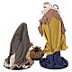 Complete Nativity set, resin and fabric, 7 hand-decorated figures, 35x15x20 cm s6