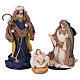 Set belén completo navideño resina y tela 7 figuras decoradas a mano 20x15x10 cm s2