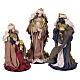 Set belén completo navideño resina y tela 7 figuras decoradas a mano 20x15x10 cm s4