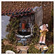 Crèche en livre avec bourgade, éclairage et fontaine 20x90x25 cm pour santons de 6 cm s9