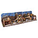 Complete book-style Nativity, opens like a book, 20x90x25 cm, for 6 cm Nativity figures s10