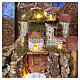 Complete book-style Nativity, opens like a book, 20x90x25 cm, for 6 cm Nativity figures s12